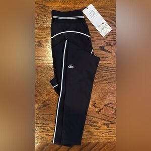 Alo Yogo Airbrush High-Waist Heart Throb Legging Black/White